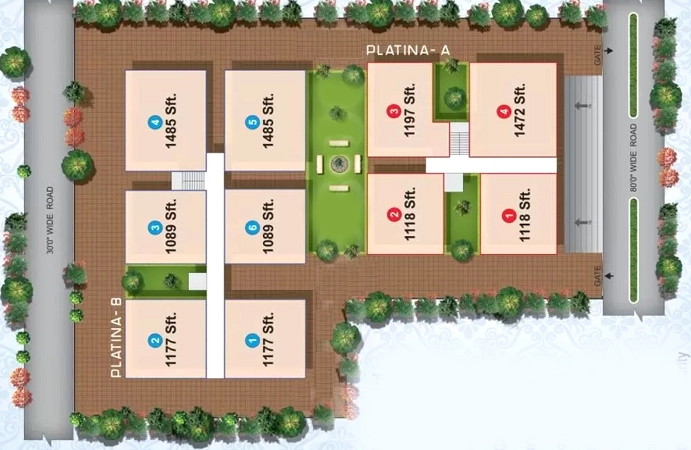 Master Plan of Axon Platina A And B in Chandanagar, Hyderabad - Image 388671