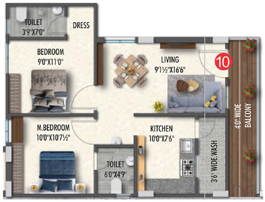 2 BHK Flat in Adasada Elite Homes in Gajulramaram, Hyderabad - Image 911961
