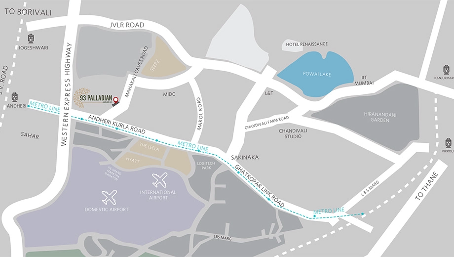 Location of Vijayalaxmi 93 Palladian in Andheri East, Mumbai - Image 388985