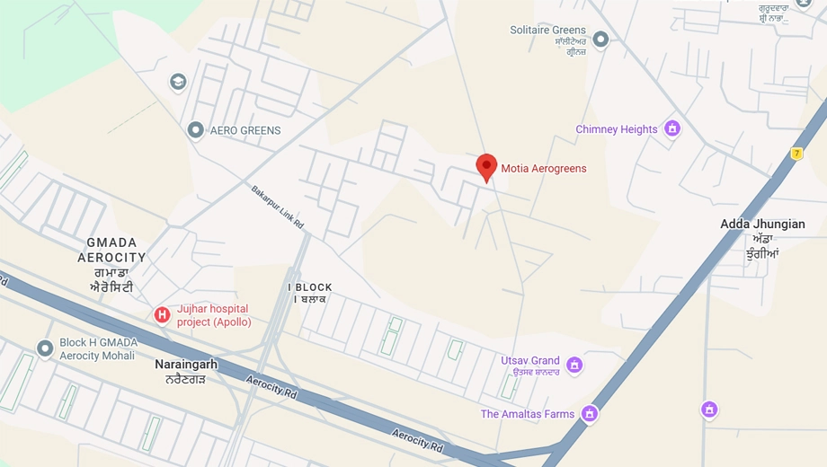 Location of Shiva Motia Aero Greens - Image 388632
