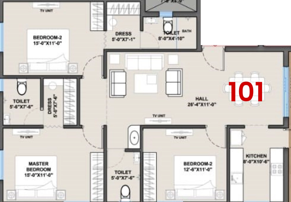 3 BHK Flat in Arya Adobe in IRC Village, Bhubaneswar - Image 911875