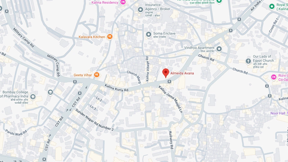Location of D Almeida Avana - Image 398797