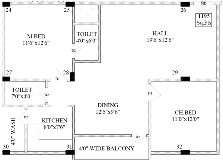 2 BHK Flat in Chaitra Pearl in Mallampet, Hyderabad - Image 911981