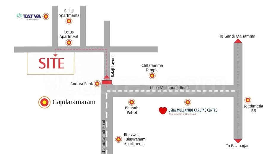 Location of Guru Raghavendras Royal Palms - Image 389088