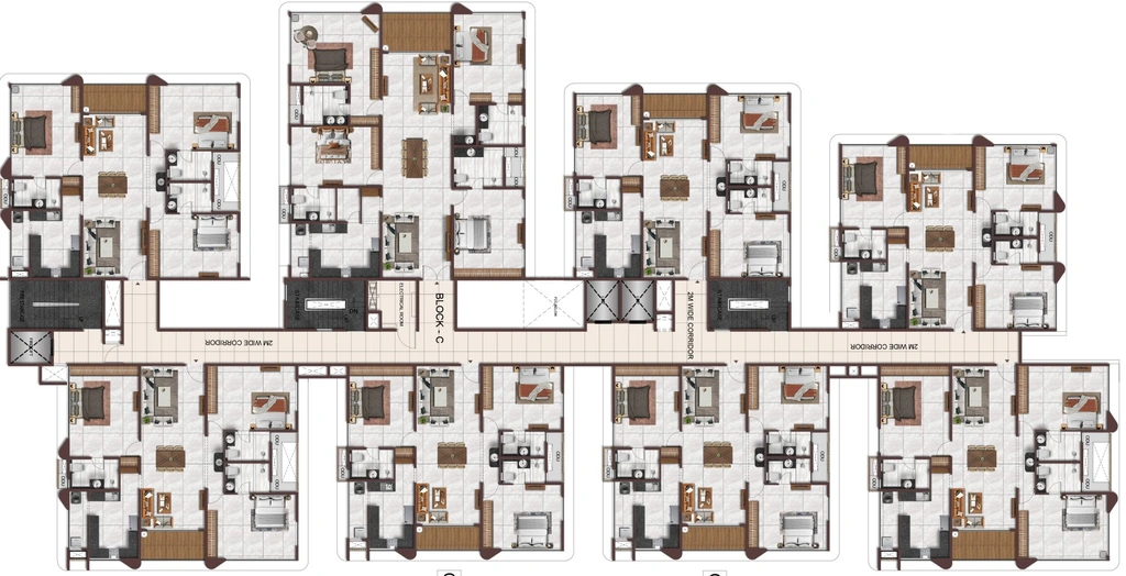 Floor Plan of Casagrand Mandarin in Miyapur, Hyderabad - Image 391324