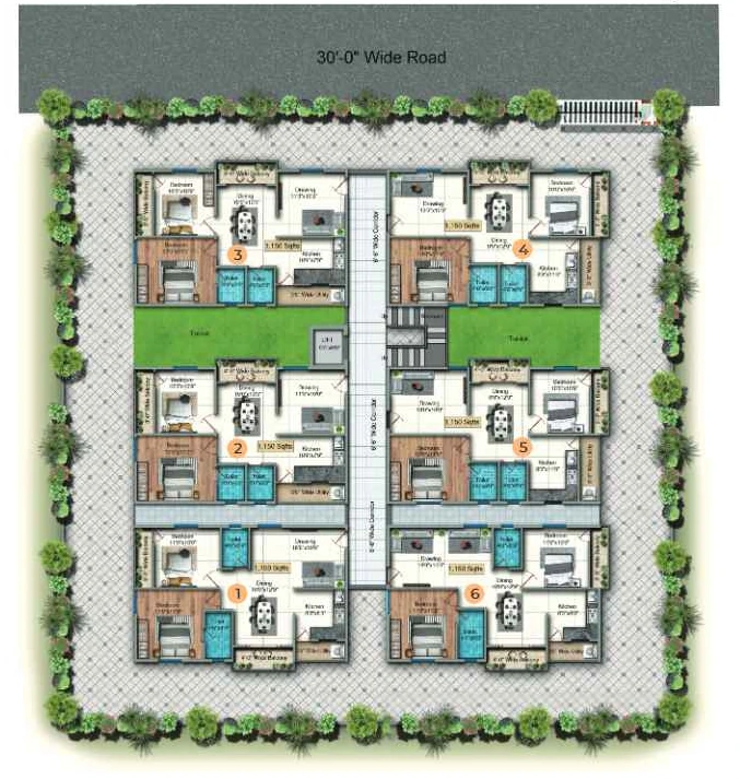Master Plan of Mcor Vilaasam in Chandanagar, Hyderabad - Image 389197