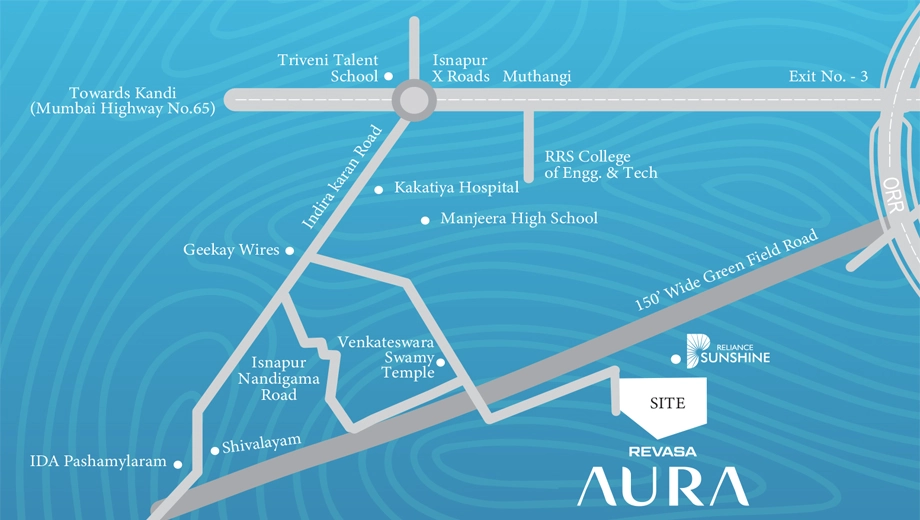 Location of Revasa Aura in Isnapur, Hyderabad - Image 389235
