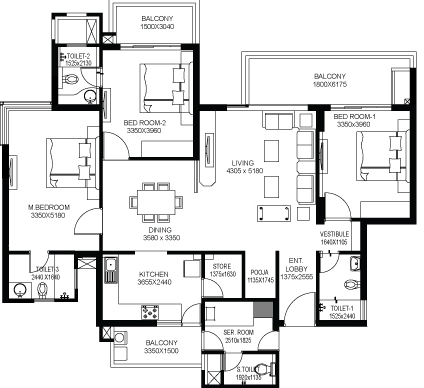 3 BHK Flat in Homeland Heights in Mohali, Chandigarh - Image 911824