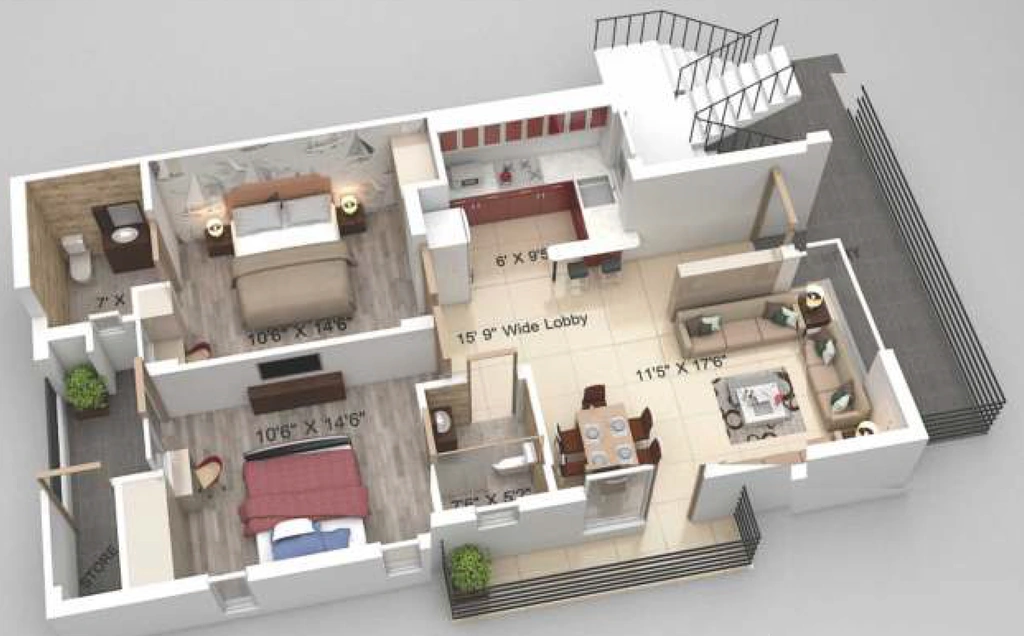 2 BHK Flat in Omega City in Mohali, Chandigarh - Image 911831