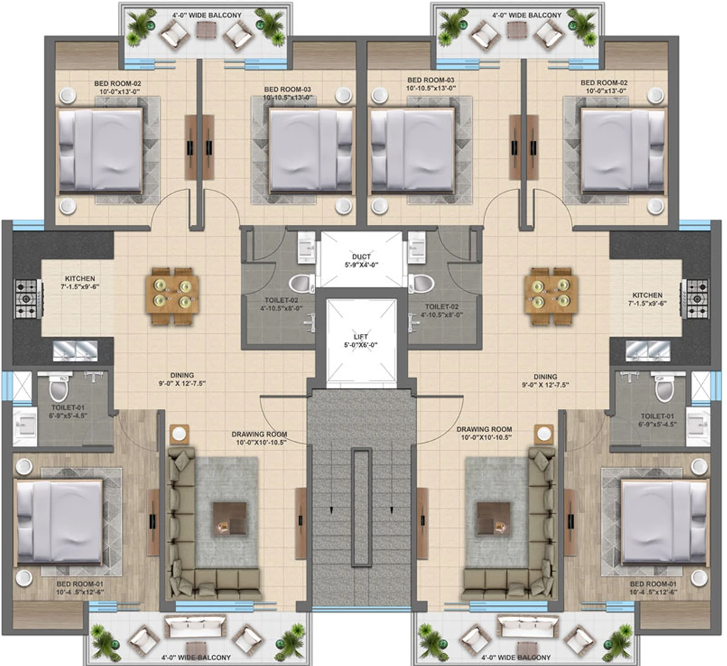Floor Plan of Prisma City in Mohali, Chandigarh - Image 388806