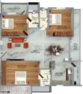 3 BHK Flat in Rock Hilton Heights in Chandanagar, Hyderabad - Image 912036