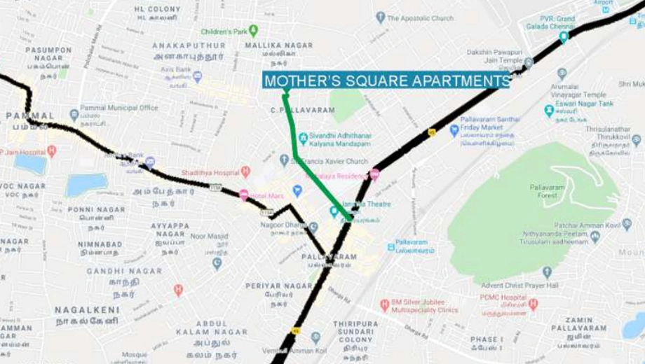 Location of SKI Mothers Square in Pallavaram, Chennai - Image 388842