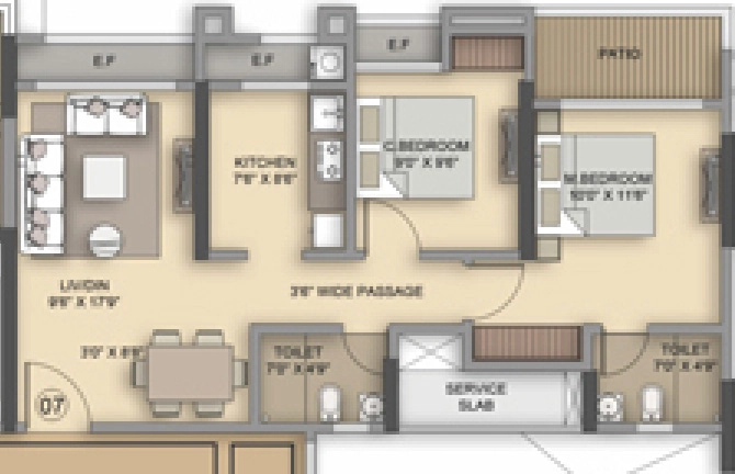 2 BHK Flat in Rajhans Moonstone in Vasai West, Palghar - Image 913001