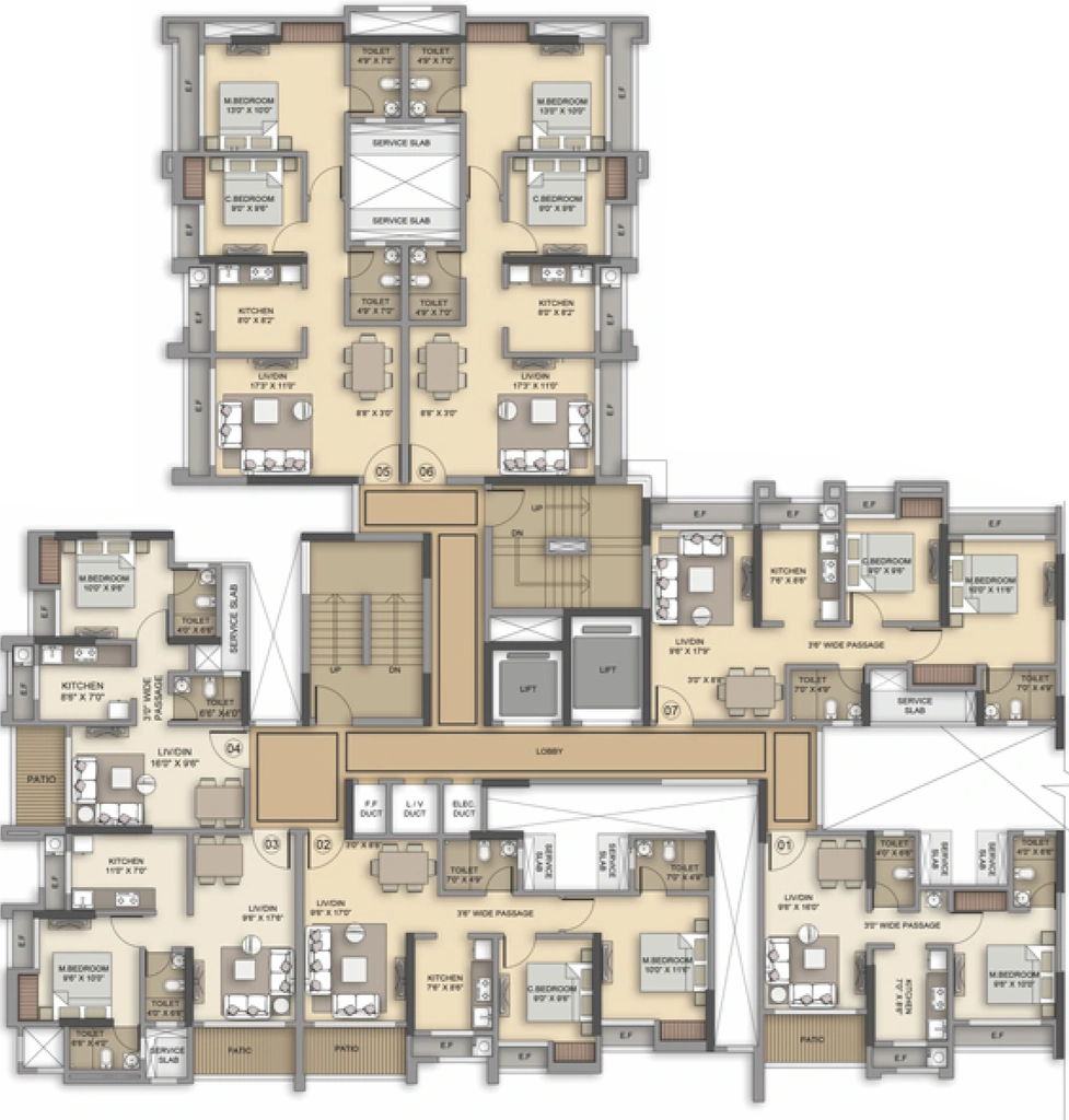 Floor Plan of Rajhans Moonstone in Vasai West, Palghar - Image 391609