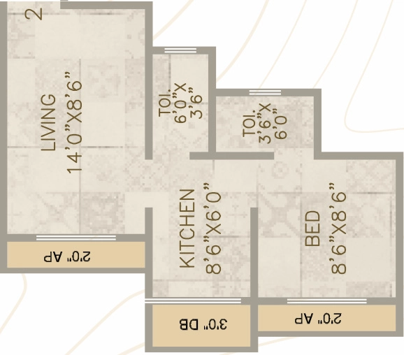 1 BHK Flat in Dhanlaxmi Dhananjay Hill View in Nalasopara West, Palghar - Image 912889