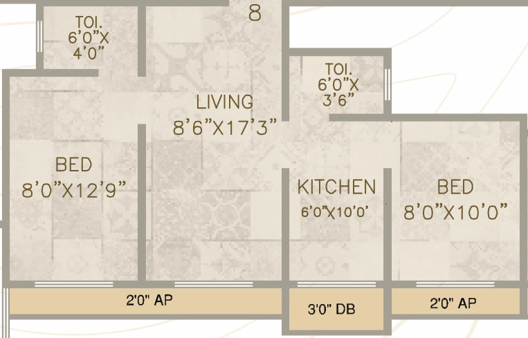 2 BHK Flat in Dhanlaxmi Dhananjay Hill View in Nalasopara West, Palghar - Image 912890