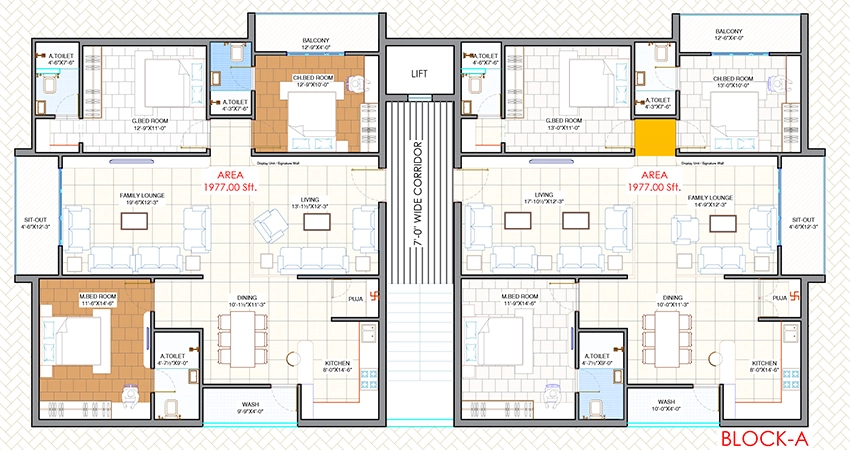 Floor Plan of Saanvi Altrix in Manchirevula, Hyderabad - Image 389360