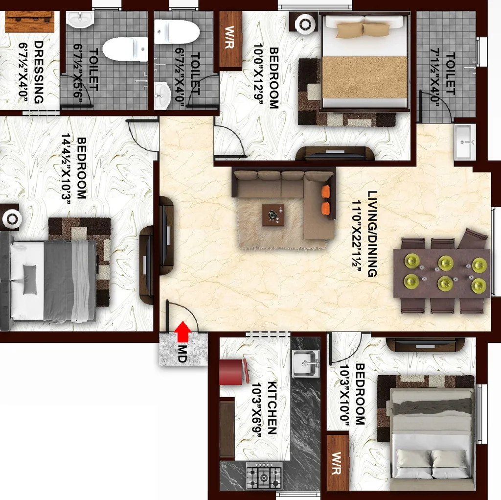 3 BHK Flat in KST Sai Kumaran in Pammal, Chennai - Image 911860
