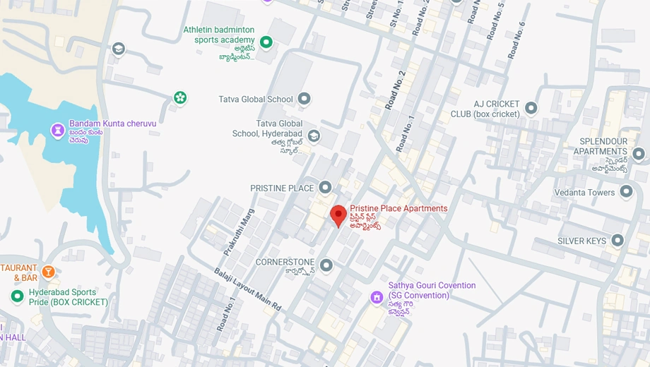 Location of SBC Pristine Place in Gajulramaram, Hyderabad - Image 389381