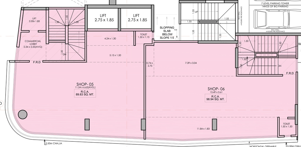 Floor Plan of Commercial Modirealty Olive in Malad West, Mumbai - Image 391599