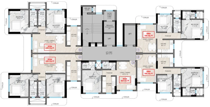 Floor Plan of Aditya Breeze in Malad West, Mumbai - Image 389034