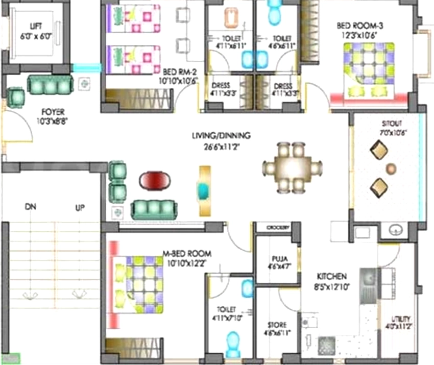 3 BHK Flat in AP Rajive Swagruha Rajiv Sahira in Gajulramaram, Hyderabad - Image 912113