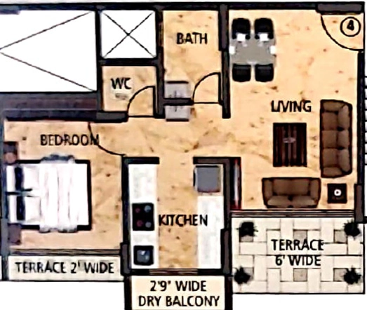 1 BHK Flat in Crescent Gagangiri Vihar Complex in Khopoli, Navi Mumbai - Image 912211