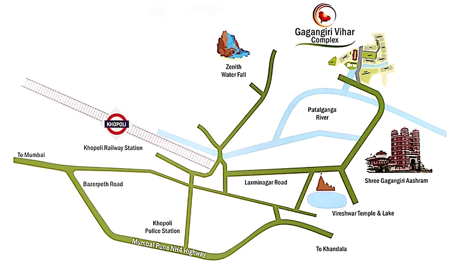 Location of Crescent Gagangiri Vihar Complex in Khopoli, Navi Mumbai - Image 389732