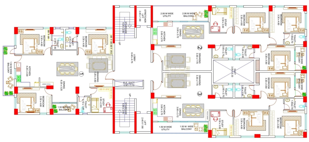 Floor Plan of Patel Mahadev Residency in Laxmisagar, Bhubaneswar - Image 397749