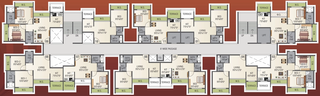 Floor Plan of Krishna Valley Phase 1 in Khopoli, Navi Mumbai - Image 389687