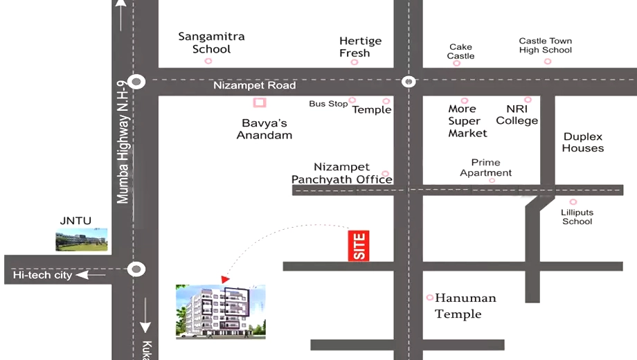 Location of Sree Hanumas Neeladri Heights - Image 389505