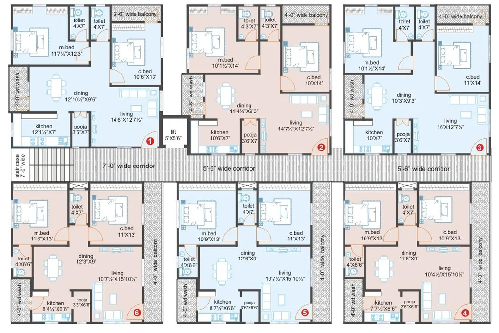 Floor Plan of Sree Hanumas Vedadri Homes in Nizampet, Hyderabad - Image 389501