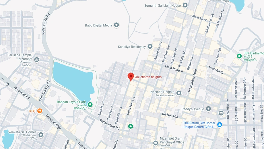 Location of Jai Charan Heights in Nizampet, Hyderabad - Image 389950