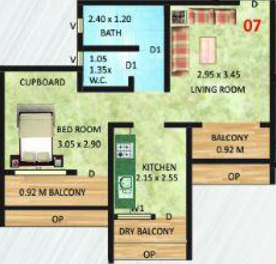 1 BHK Flat in Aranya Residency in Khopoli, Navi Mumbai - Image 912214