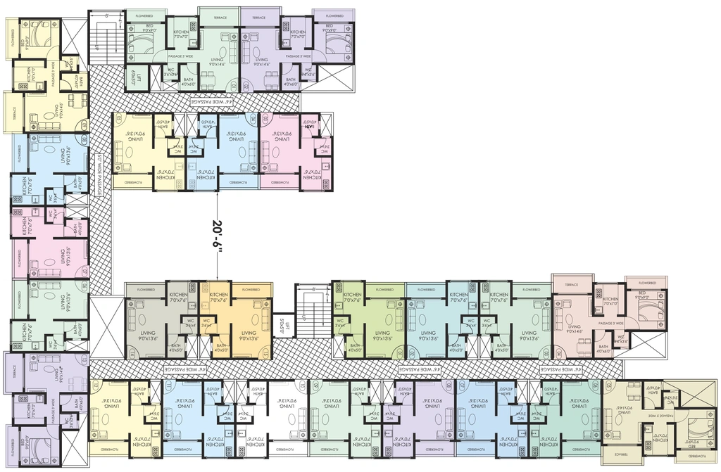 Floor Plan of Daata Residency in Khopoli, Navi Mumbai - Image 389720
