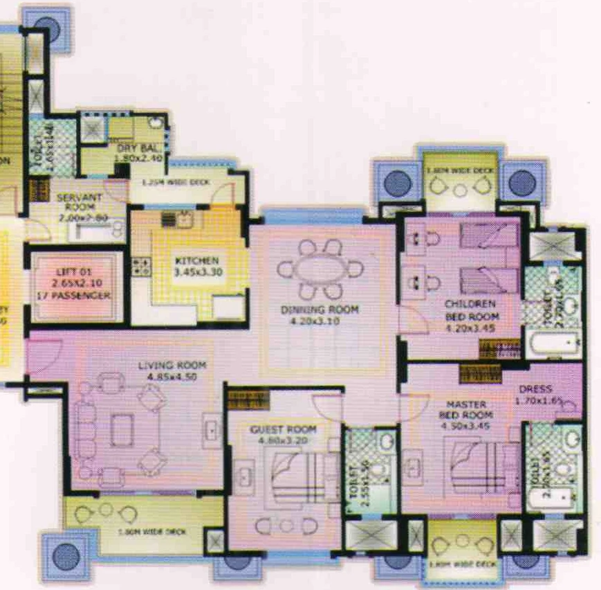 3 BHK Flat in Manohar Multitech Towers in Mohali, Chandigarh - Image 912011