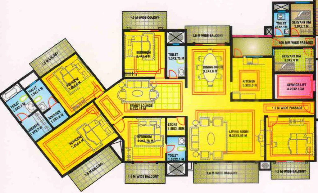 5 BHK Flat in Manohar Multitech Towers in Mohali, Chandigarh - Image 912012