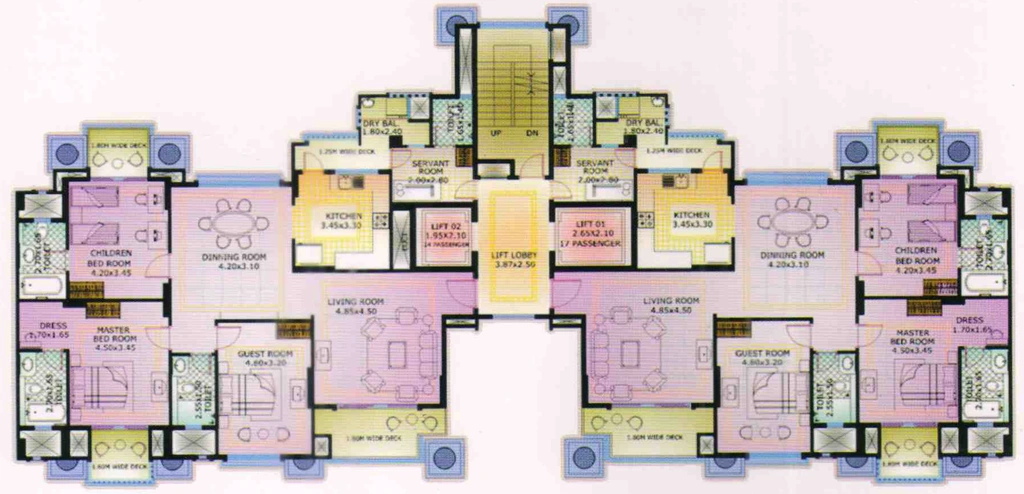 Floor Plan of Manohar Multitech Towers in Mohali, Chandigarh - Image 389171