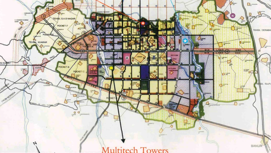 Location of Manohar Multitech Towers in Mohali, Chandigarh - Image 389170