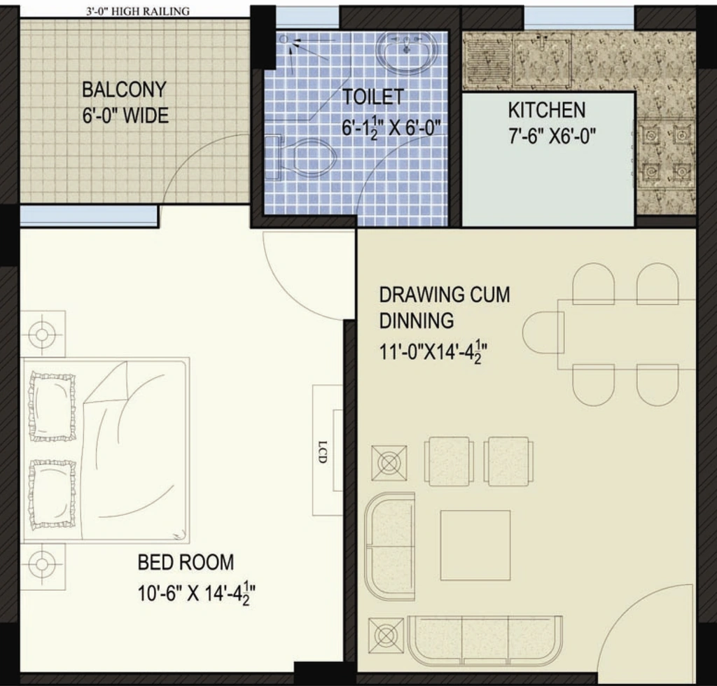 1 BHK Flat in SBP North Valley in Mohali, Chandigarh - Image 912016