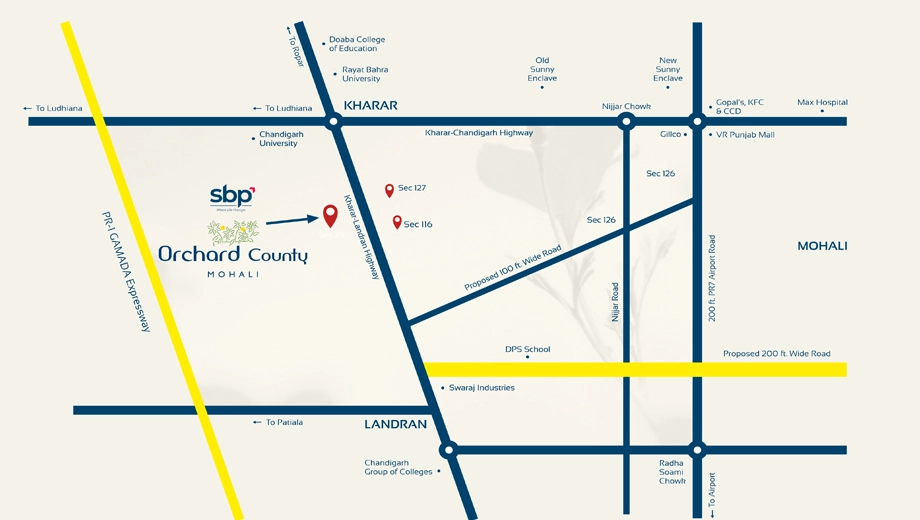 Location of SBP Orchard County - Image 389253
