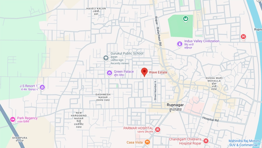 Location of wave Avenue 99 in Mohali, Chandigarh - Image 389261