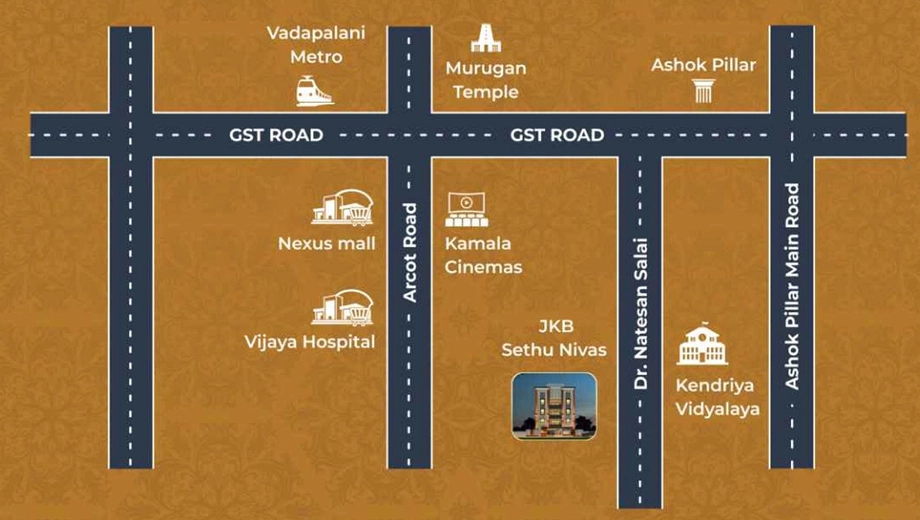 Location of JKB Sethu Nivas - Image 389264