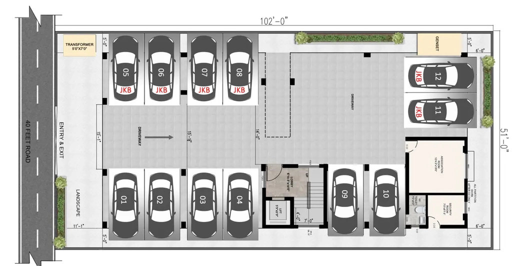 Master Plan of JKB Sethu Nivas in Ashok Nagar, Chennai - Image 389265