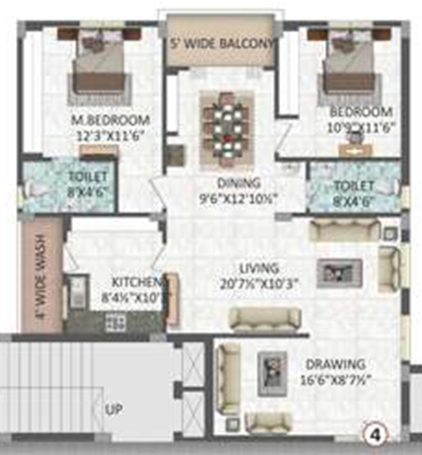 3 BHK Flat in Maruthi Elite in Nizampet, Hyderabad - Image 912294