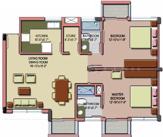 2 BHK Flat in Wave Residency in Mohali, Chandigarh - Image 912044