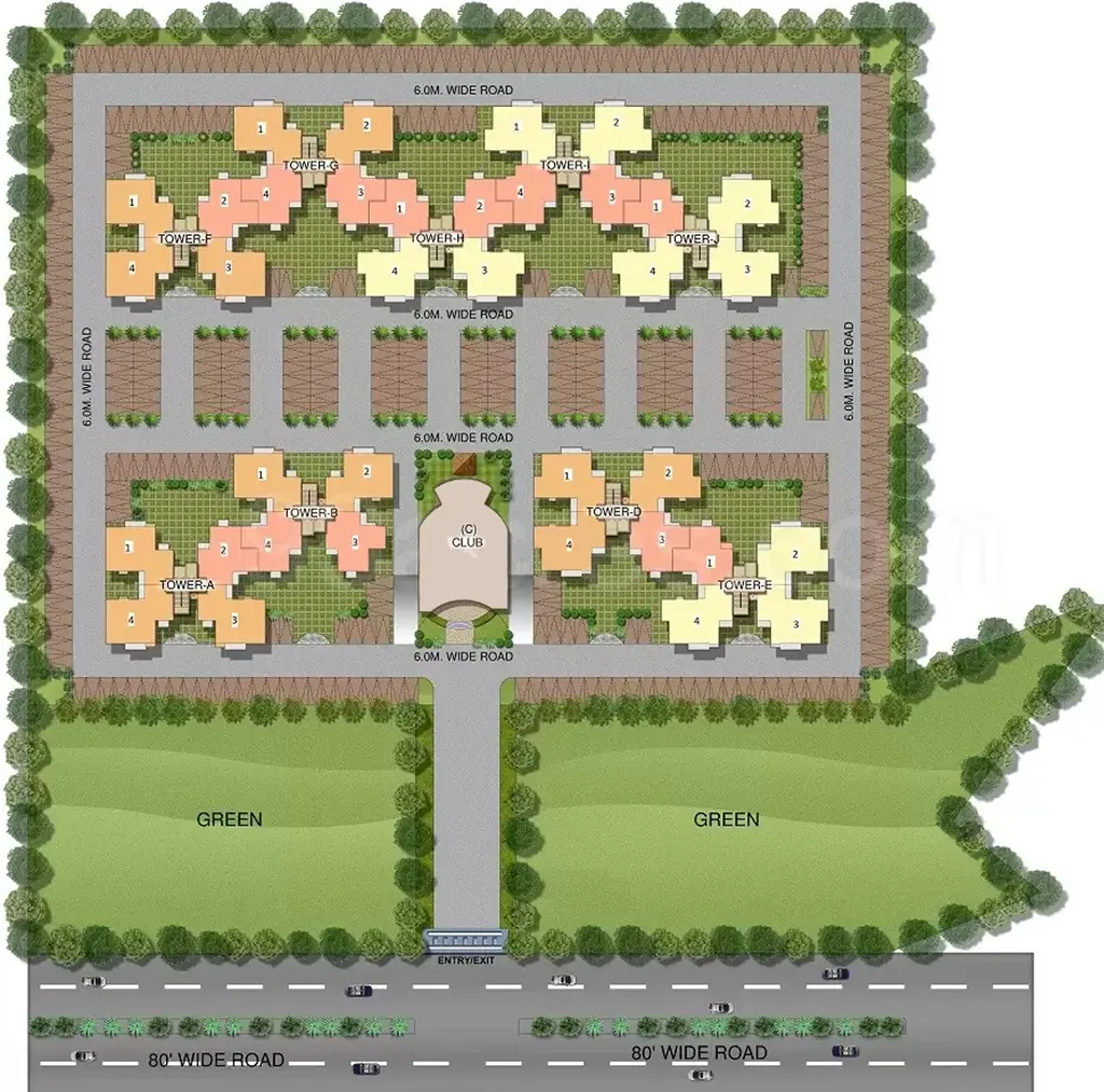 Master Plan of Wave Residency in Mohali, Chandigarh - Image 389285