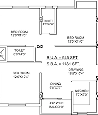 3 BHK Flat in Lifestyle Harihara in Old Town, Bhubaneswar - Image 912271