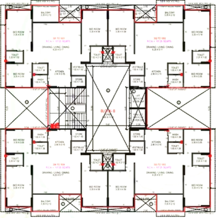 Floor Plan of Aasthaa Parisar in Memnagar, Ahmedabad - Image 389313