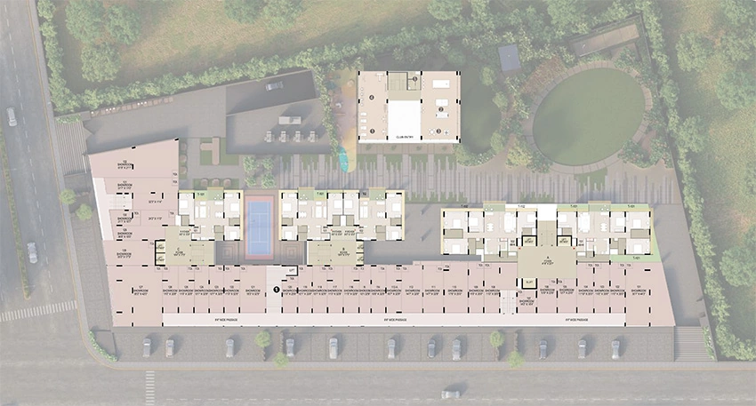 Master Plan of Aasthaa Parisar in Memnagar, Ahmedabad - Image 389311